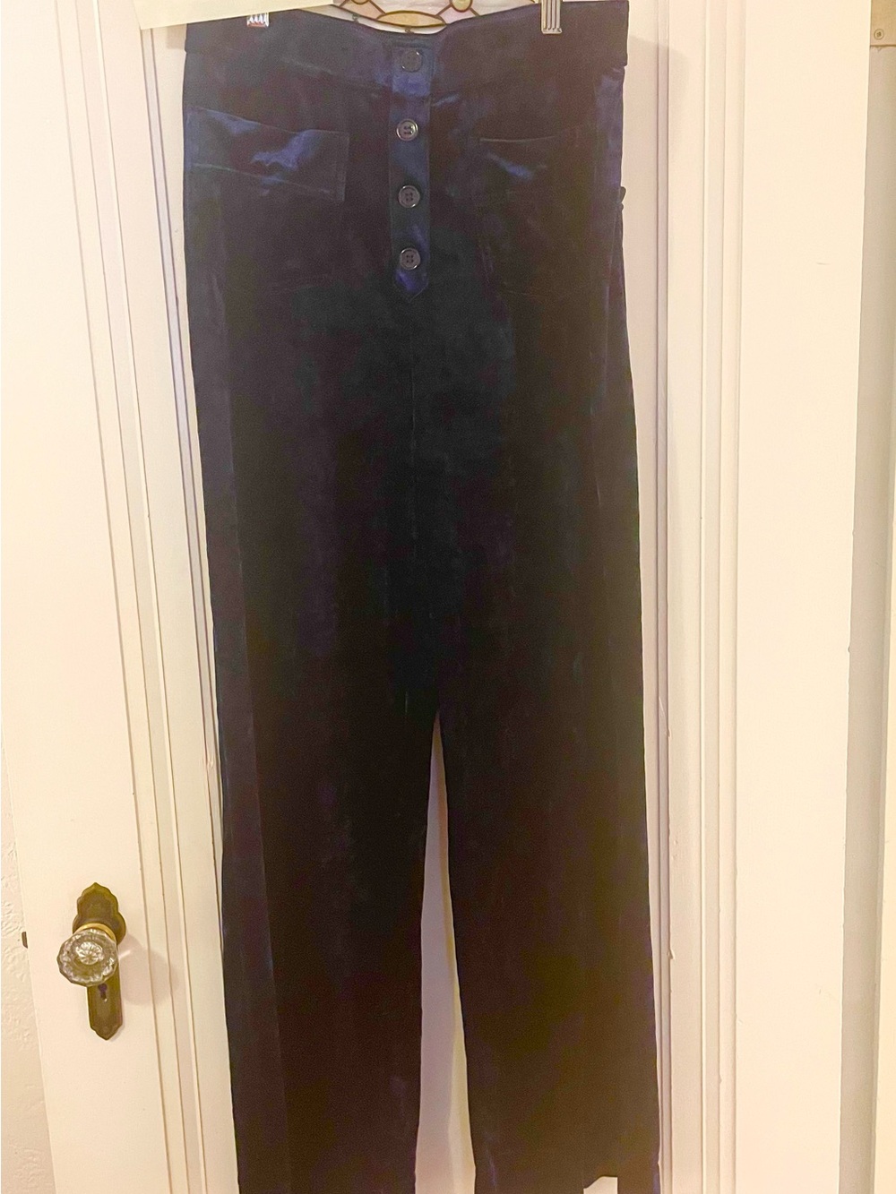 Women’s  Navy Velvet Pants